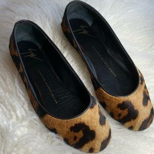 Giuseppe Zanotti Leopard Ballet Flats